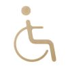 1 Piece Brass The Disabled Only Restroom Door Plaque Sign Metal WC Toilet Wall Decal