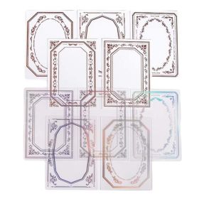 20 Pcs PVC Transparent Vintage Floral Collage Card Scrapbooking Supplies DIY Journal Paper Picture Frame