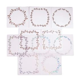 20 Pcs PVC Retro Scrapbooking Supplies Collage Card DIY Journal Floral Transparent Paper Picture Frame