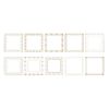 10 Pcs White Lace Scrapbooking Supplies Paper Picture Frame DIY Journal Scrapbook Background Paper