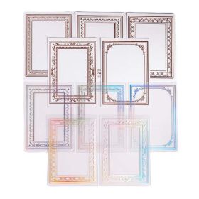 20 Pcs PVC Vintage Collage Card Scrapbooking Supplies DIY Journal Floral Transparent Paper Picture Frame