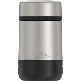 Thermos Stainless Steel Food Jar with folding Spoon, Matte Steel, 18 Ounce