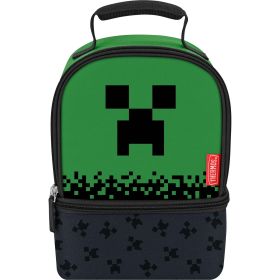 Thermos Kids Reusable Dual Compartment Lunch Bag, Minecraft