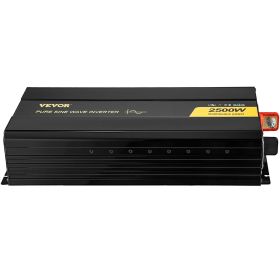 VEVOR Pure Sine Wave Inverter, 2500 Watt Power Inverter, DC 12V to AC 120V Car Inverter, with USB Port, LCD Display