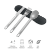 Bentgo Stainless Travel Utensil Set - Reusable 3-Piece Silverware Set with Carrying Case, High-Grade Premium Steel, BPA-Free Case, Eco-Friendly - Idea