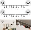 2-piece cat head wall-mounted S-hook set, space-saving wall-mounted pan holder, adjustable hook with 20 S-hooks, stainless steel gourmet kitchen utens