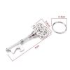 2 Pieces Vintage Hollow Pattern Bottle Opener Metal Keychain Bottle Opener