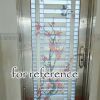 Plum Blossom Chinese Style Retro Window Glass Film Non-Adhesive Window Sticker Static Glass Film; 15x39 inches