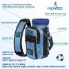 Blue Water Bottle Holder Carrier Bottle Cooler w Adjustable Shoulder Strap and Front Pockets Suitable for 16 oz to 25oz Bottles Carry Protect Insulate