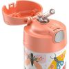 Thermos Kids Stainless Steel Vacuum Insulated Funtainer straw bottle, Butterfly, 12oz